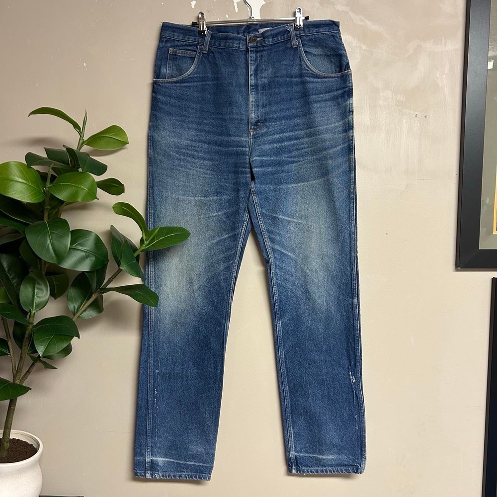 Vintage Field & Forest 90s Dark Wash Faded Honeycomb Jeans 36x36 Mens Blue - Picture 1 of 8